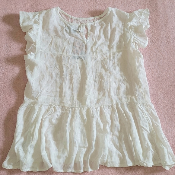 Indigo Poppy Flutter🦋 Sleeve Peasant Blouse - Picture 2 of 14